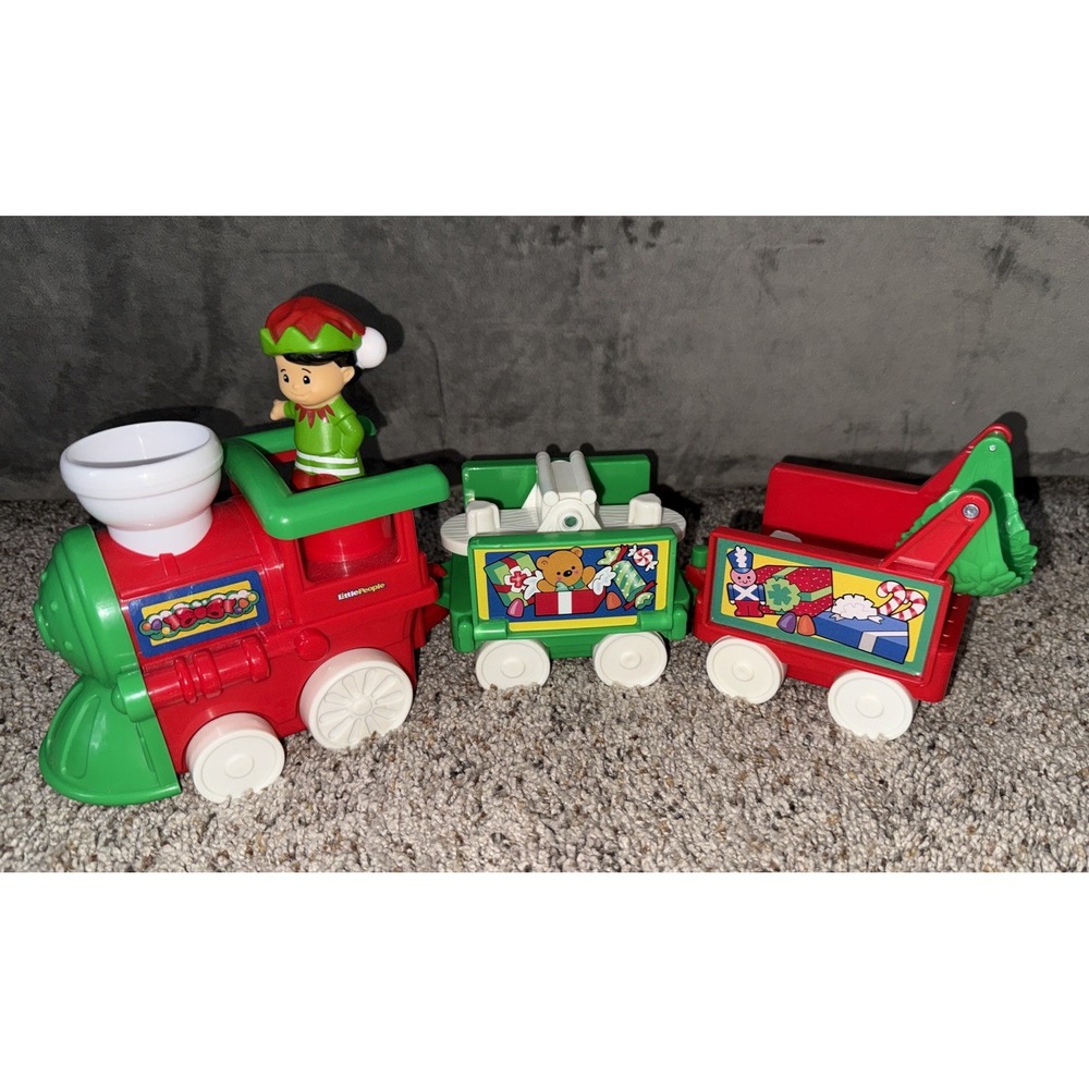 Fisher-Price Little People Christmas Holiday‎ Train Set 2001/2002 With In Elf.